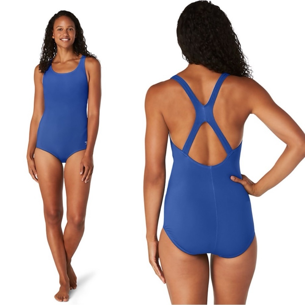 SPEEDO PRO LT Blue One Piece Swimsuit Size 10/36